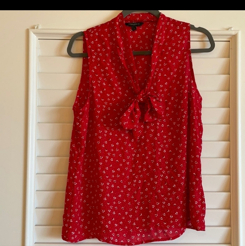 Banana Republic red blouse